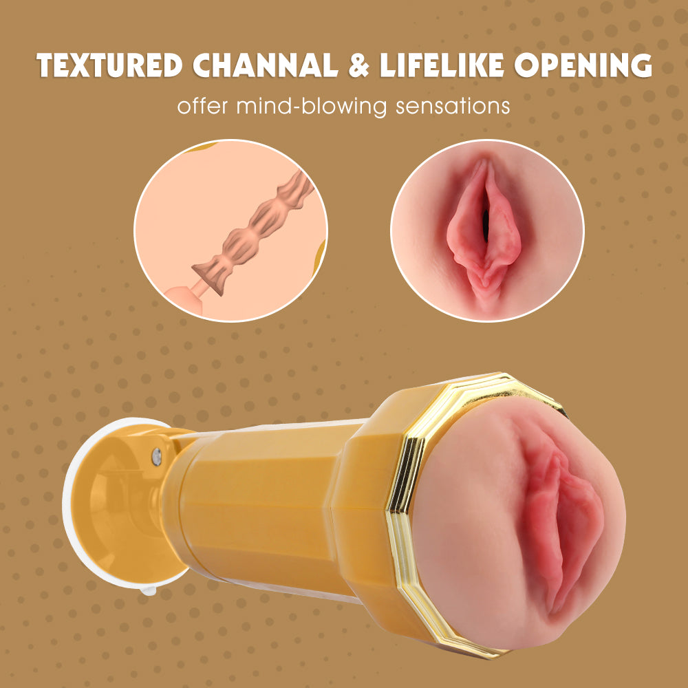 Chisa Shyla Realistic Vibrating Vagina Cup - - Masturbators and Strokers