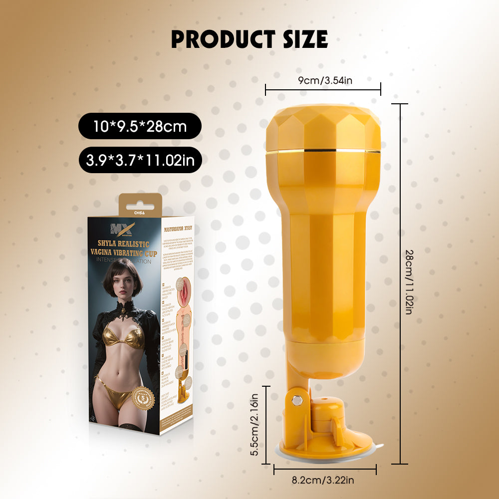 Chisa Shyla Realistic Vibrating Vagina Cup - - Masturbators and Strokers