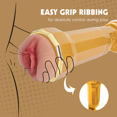 Chisa Shyla Realistic Vibrating Vagina Cup - - Masturbators and Strokers