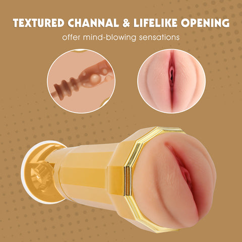 Chisa Abbie Realistic Vagina Vibrating Cup - Masturbators and Strokers