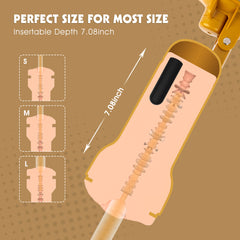 Chisa Jessie Realistic Vibrating Vagina Cup - - Masturbators and Strokers