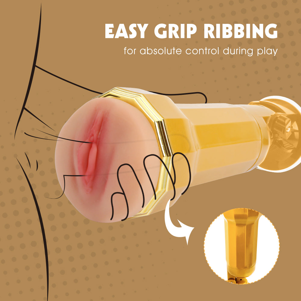 Chisa Jessie Realistic Vibrating Vagina Cup - - Masturbators and Strokers