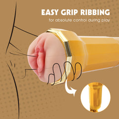 Chisa Darcey Realistic Vagina Vibrating Cup - - Masturbators and Strokers
