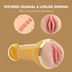 Chisa Carina Realistic Vagina Vibrating Cup - - Masturbators and Strokers