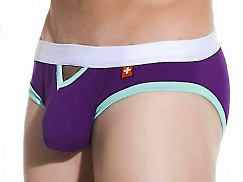 Andrew Christian Limited Edition Teaser Brief Purple with Flashlift Technology - Mens Briefs And Boxers