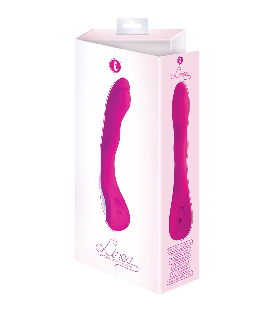 Icon Brands Linea Arc Rechargeable Pink G Spot Vibrator - - Waterproof Vibrators