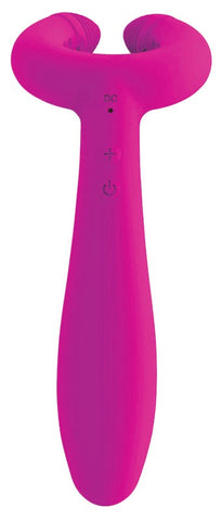 Icon Brands Linea Versa Rechargeable Pink Vibrator with Multiple Patterns - Rabbit Vibrators