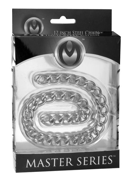 XR Brands Linkage 12 inch Steel Connector Chain Professional Grade Steel - - Breast and Nipple Toys
