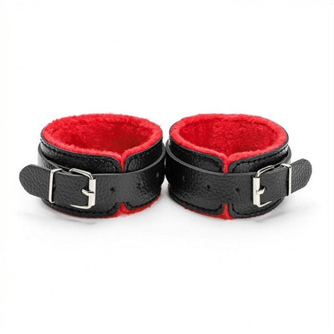 BDStyle Litchi Pattern 10 Pcs Plush Bondage Kit with Adjustable Restraints - Bondage Kits