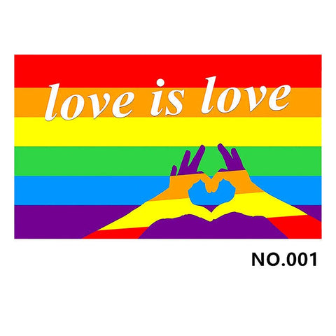 BDStyle Love & Peace Gay Pride Flag Medium Durable Rainbow Pride Display - Party Gifts and Novelties
