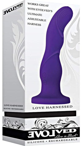 Evolved Love Harnessed Rechargeable Dildo with 7 Vibration Patterns - G-Spot Vibrators