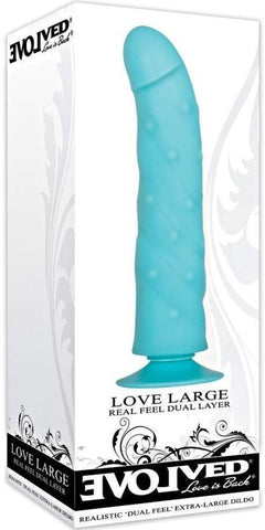 Evolved Love Large Dual Feel Dildo with Dual Layer TPR Construction - Realistic Dildos