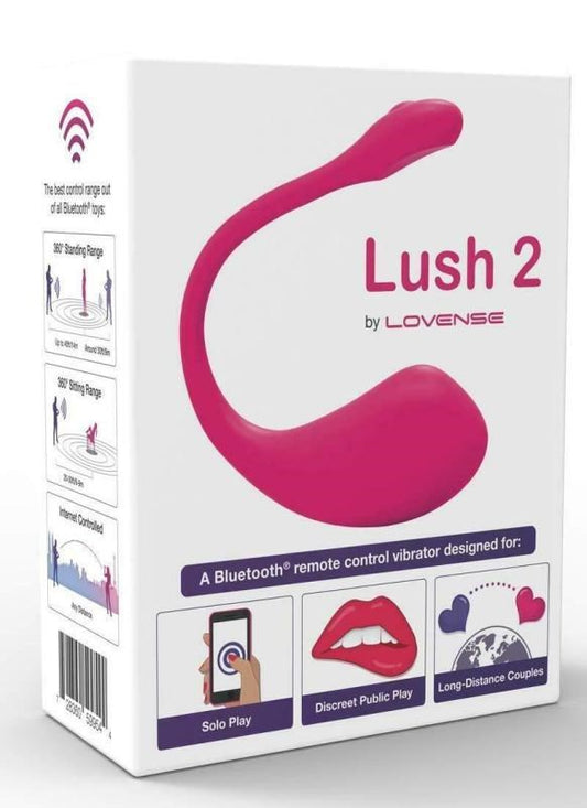 Lovense Lush 2 App Controlled G Spot Massager with Bluetooth Remote - - Remote Control Vibrators