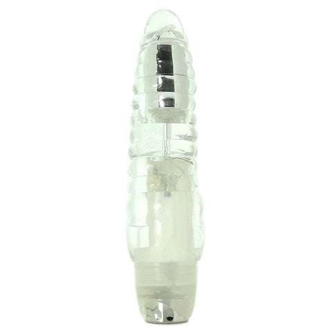 NS Novelties Lucidity Aurora Light Up Vibe Clear TPE Multi Speed Vibrator - G-Spot Vibrators