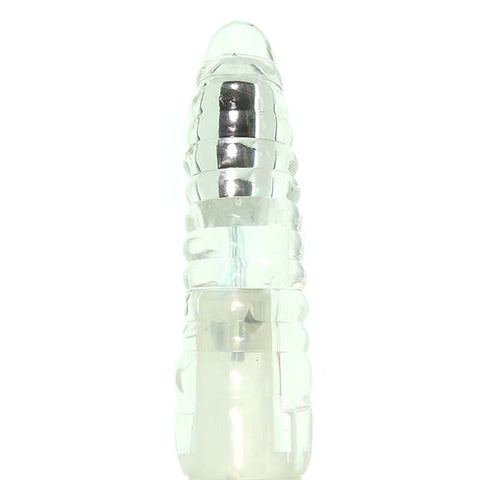 NS Novelties Lucidity Aurora Light Up Vibe Clear TPE Multi Speed Vibrator - G-Spot Vibrators