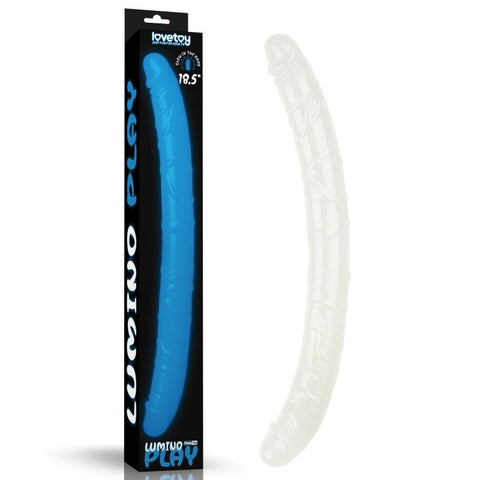 Lovetoy Lumino Play 18.5 Double Dildo with Glow in Dark Technology - Realistic Dildos