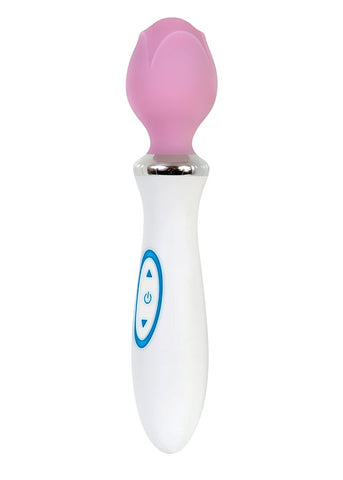 Evolved Luminous Love Bud Rechargeable Vibrating Body Wand with LED Flower - Waterproof Vibrators