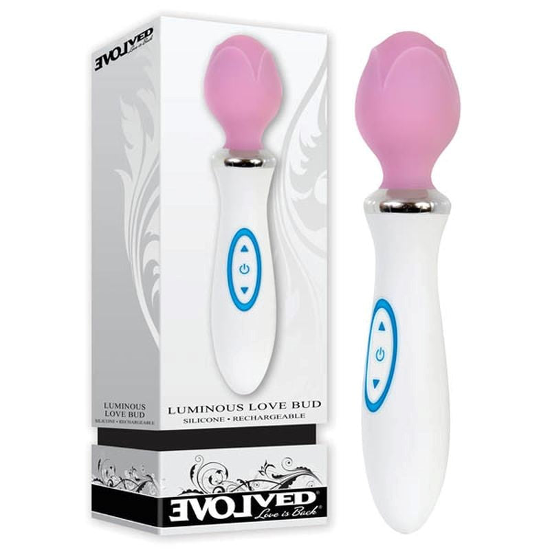 Luminous Love Bud Rechargeable Vibrating Body Wand - - Waterproof Vibrators