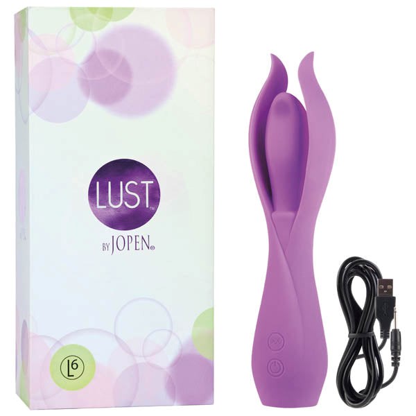 California Exotics Lust by Jopen L6 Purple Dual Petal Clitoral Vibrator - - Waterproof Vibrators