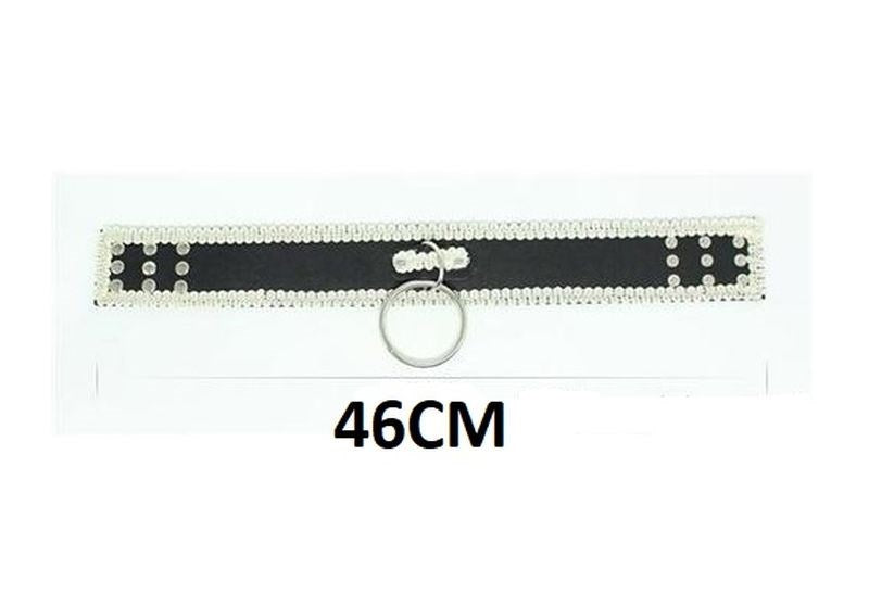 BDStyle Lustful Studded and Laced Collar Heavy BDSM Restraint Collar - Collars and Leads