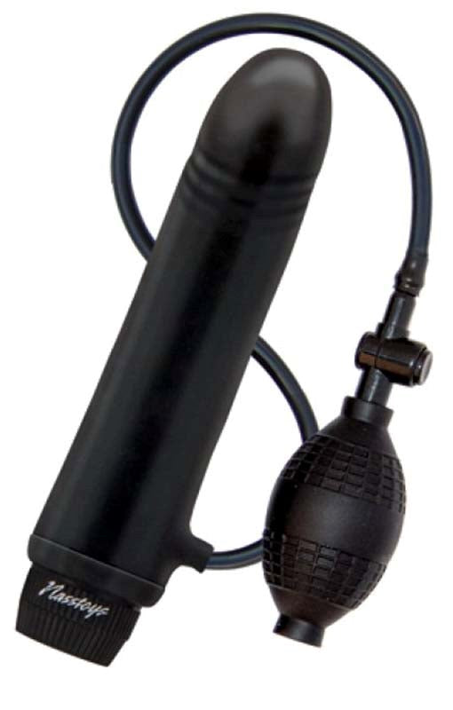 Nasstoys Mack Tuff Inflatable Black Magic Inflatable Vibrating Dildo - - Inflatable Dildos and Vibrators