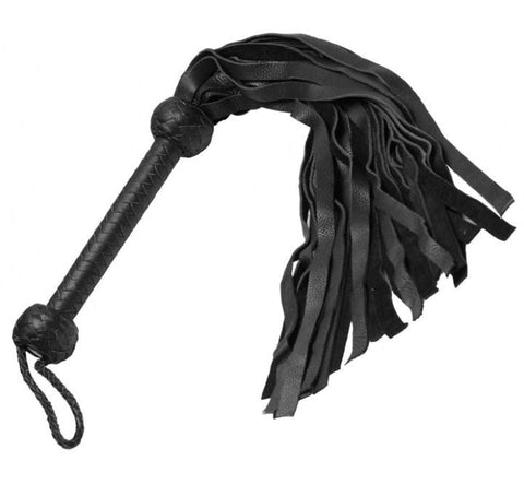 Madames Suede Flogger With Wrist Loop Dom Gear Online Crimson Impact - Whips And Crops