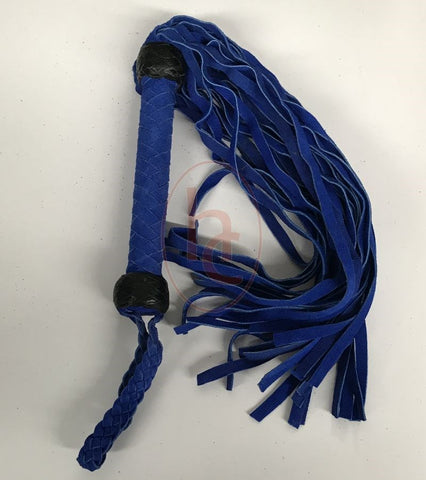 Madames Suede Flogger With Wrist Loop Dom Gear Online Crimson Impact - Whips And Crops