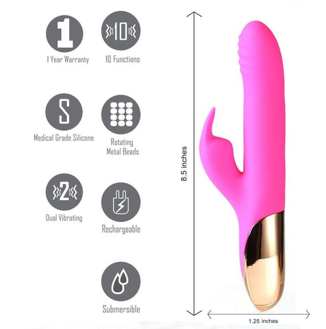Maia Toys Maia Dream Rechargeable Rabbit Vibe with Dual Stimulation - Rabbit Vibrators