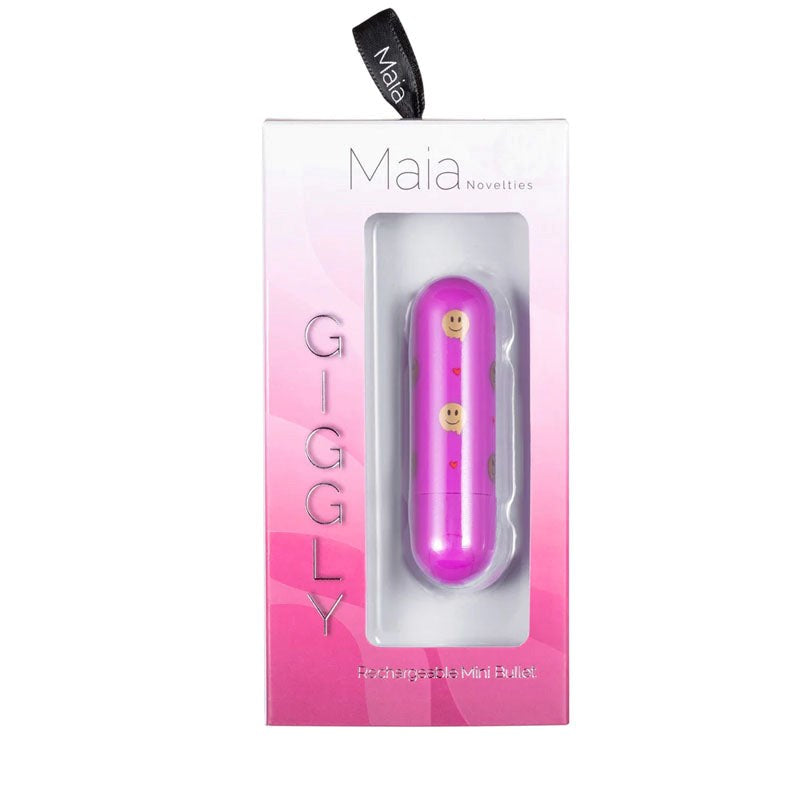 Maia Toys Giggly Emoji Bullet Vibrator 10 Vibrating Patterns for Clitoral - - Bullet Vibrators