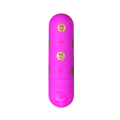 Maia Toys Giggly Emoji Bullet Vibrator 10 Vibrating Patterns for Clitoral - Bullet Vibrators