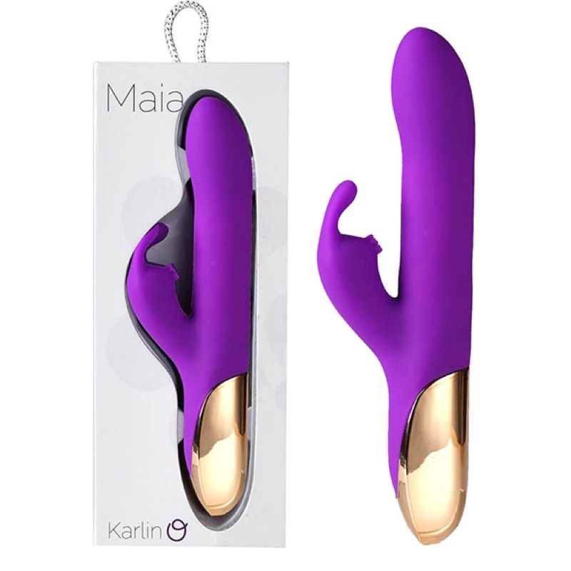 Maia Toys Karlin Rechargeable Rabbit Vibrator 10 Pulsations 4 Speeds - - Rabbit Vibrators