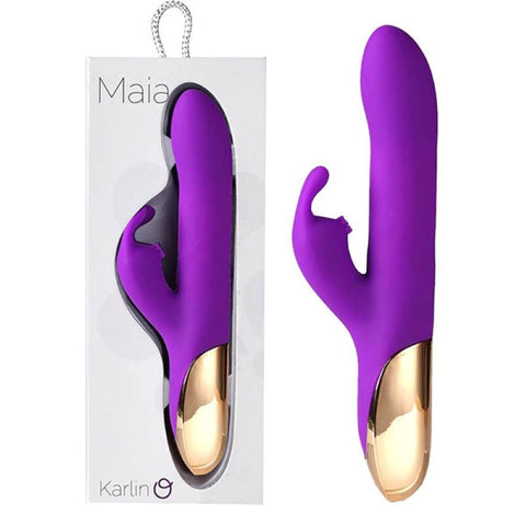Maia Toys Karlin Rechargeable Rabbit Vibrator 10 Pulsations 4 Speeds - Rabbit Vibrators