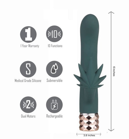 Maia Toys Maia Hailey Dual Pleasure Massager USB Rechargeable - Rabbit Vibrators