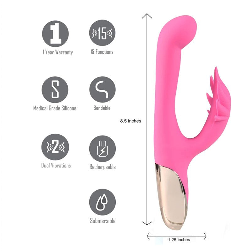 Maia Toys Maia Maui 420 Rechargeable Vibrator with Pot Leaf Design - - Rabbit Vibrators