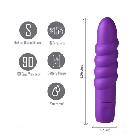 Maia Toys Maia Sugr Silicone Bullet 15 Functions for Ecstatic Bliss - Bullet Vibrators