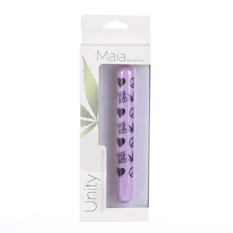 Maia Toys Unity XL Peace Print Waterproof Bullet Vibrator 10 Functions - - Bullet Vibrators