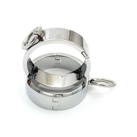 BDStyle Manacled Metal Cuffs Steel Restraints with Adjustable Fit - Cuffs and Restraints