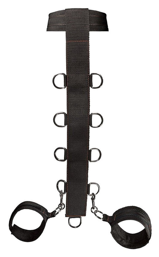 Manbound Neck and Wrist Restraint Feel The Cock Vibe - - Cuffs And Restraints