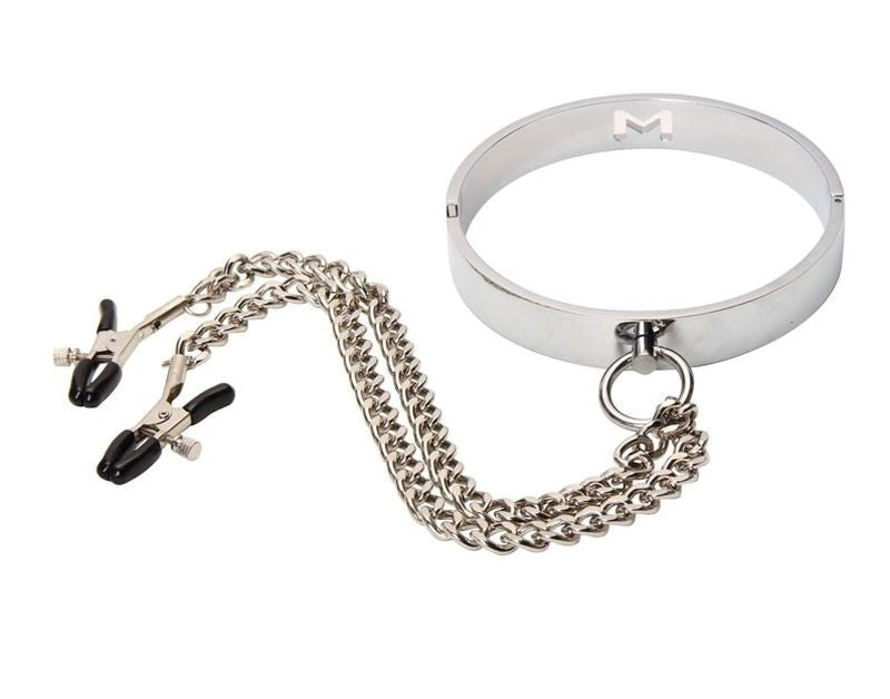 BDStyle Master Metal Collar with Peg Clamps BDSM Restraint System - Collars and Leads