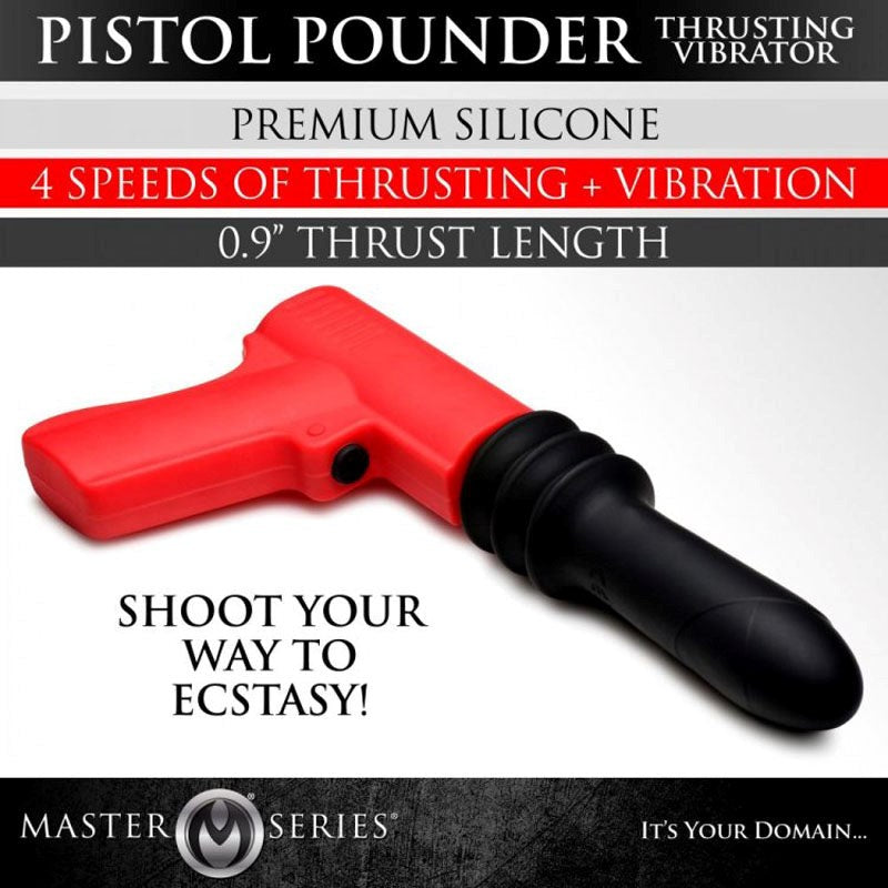 XR Brands Master Series Pistola Pounder Rechargeable Thrusting Vibrator - - G-Spot Vibrators