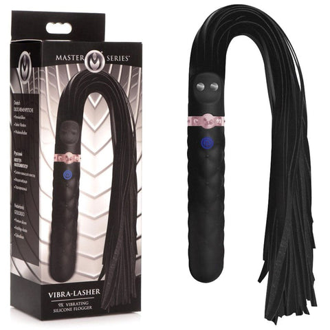 Dual Sensory Bliss Vibra Lasher 9X by Master Series Dual Function BDSM - Whips And Crops