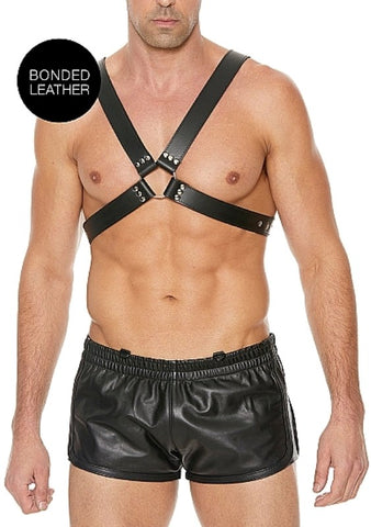 Shots Toys Mens Large Buckle Harness One Size Black BDSM Bondage - Cuffs and Restraints