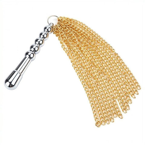 BDStyle Metal Tassled Dildo Whip Dual Function BDSM Impact Sex Toy - Whips And Crops