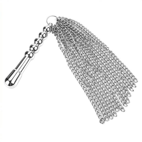 BDStyle Metal Tassled Dildo Whip Dual Function BDSM Impact Sex Toy - Whips And Crops