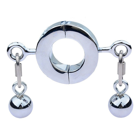 BDStyle Metallic Testicle Stretcher Weights 2 Balls for CBT Play - Ball and Cock Toys