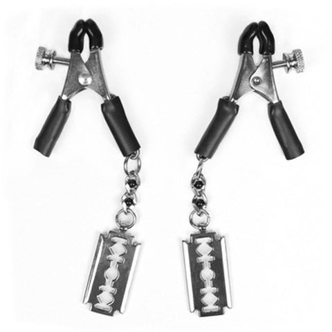 Spartacus Enterprises Micro Plier Clamp Razor Blade Pendant BDSM Accessory - Nipple and Clit Clamps