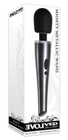 Evolved Mighty Metallic Pleasure Wand 5 Year Warranty Vibrator - Body Wands