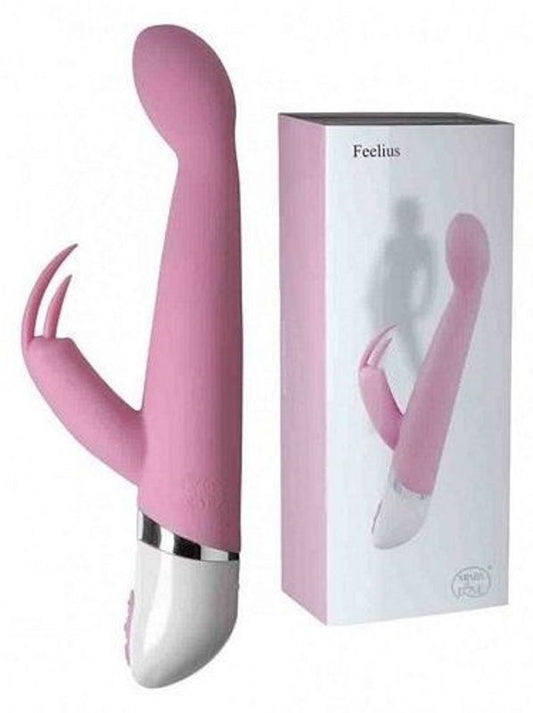 Minds Of Love Feelius Vibrator Pink Dual Motor Rabbit Stimulation - - Rabbit Vibrators