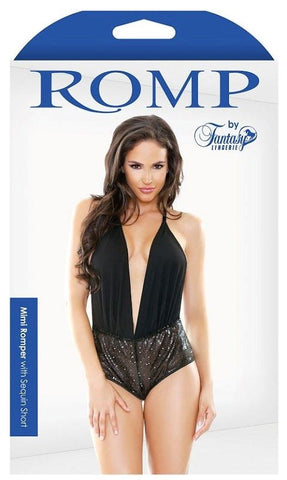 Fantasy Lingerie Fantasy Lingeries Sparkling Sequin Romper with Sequins - Babydolls and Chemises