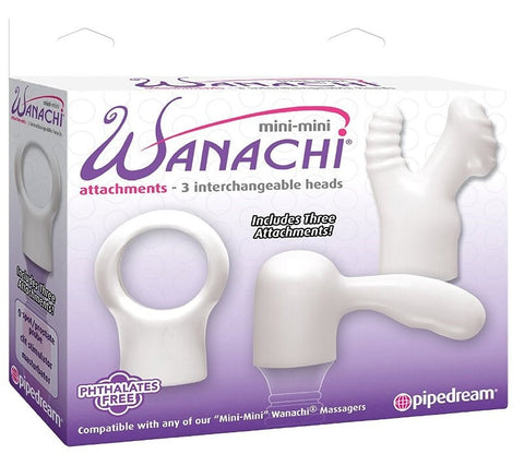 Pipedream Mini Mini Wanachi Body Wand Attachments Three Specialized Tools - Personal Massagers